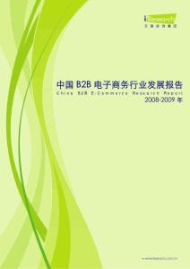 iResearch-2008-2009年中国B2B电子商务行业发展报告