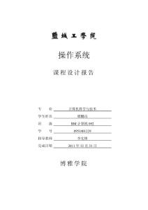 2011博雅-os課程設計報告