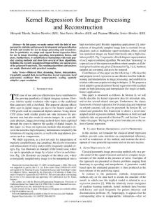 Kernel Regression for Image Processing and Reconstruction