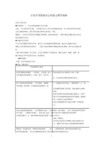 高三歷史二輪復習教學案例