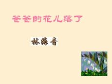 免费人教版初中语文七年级下册《爸爸的花儿落了》课件4