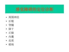感觉障碍的定位诊断PPT
