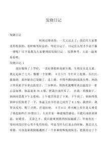发烧日记
