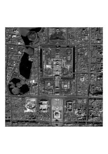 北京故宫及周边鸟瞰图 人造卫星拍摄于2004年左右