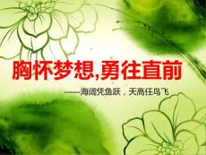 高三主题班会精品课件《胸怀梦想,勇往直前》