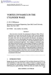 VORTEX DYNAMICS IN THE CYLINDER WAKE