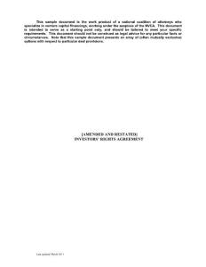 Investor_Rights_Agreement_2011_Clean(創(chuàng)投投資者協(xié)議標(biāo)準(zhǔn)模板)