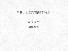 第ⅱ、ⅲ型脊髓血管畸形ppt课件