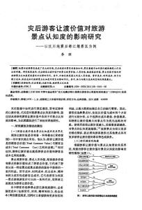 災(zāi)后游客讓渡價(jià)值對(duì)旅游景點(diǎn)認(rèn)知度的影響研究——以汶川地震后都江堰景區(qū)為例