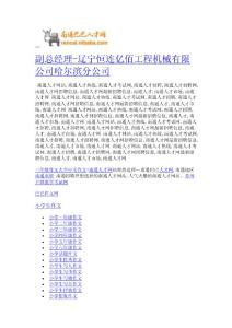 遼寧恒連億佰工程機械有限公司哈爾濱分公司-副總經理