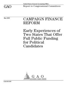 CAMPAIGN FINANCE