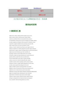 2011-学习资料大全：雅思高频词汇