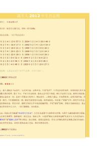 童氏出品  2012屬羊人流年運程