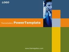 PPT模板商務(wù) 黃 藍 綠