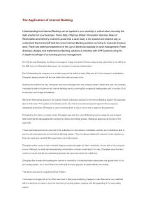 The Application of Internet Banking