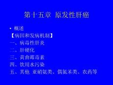 第十五章  原發性肝癌