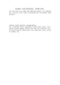 风热感冒、风寒感冒
