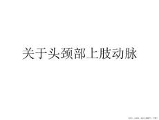 头颈部上肢动脉