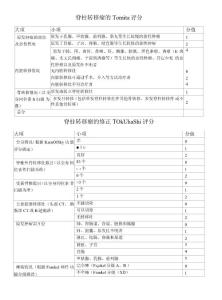 脊柱转移瘤评分tomitatokuhashiecog
