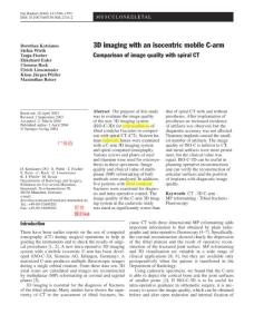 3D imaging with an isocentric mobile C-arm