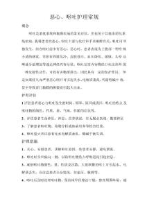 恶心呕吐的护理
