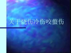 烧伤冷伤咬螫伤