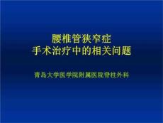 《腰椎管狭窄症》PPT课件
