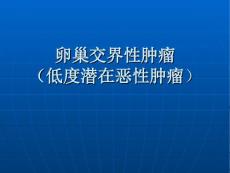卵巢交界性肿瘤