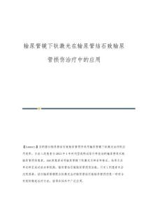 输尿管镜下钬激光在输尿管结石致输尿管损伤治疗中的应用