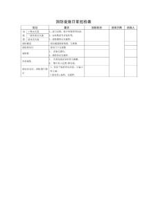 消防设施日常巡检表