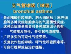 〖医学〗支气管哮喘哮喘bronchial asthma