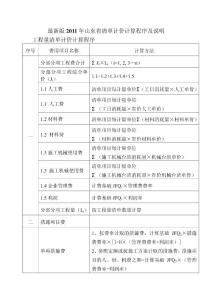 最新版2011年山東省清單計(jì)價(jià)計(jì)算程序及說(shuō)明