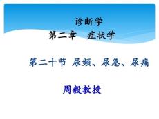 诊断学尿频尿急尿痛新