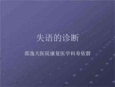 《失语的诊断》PPT课件