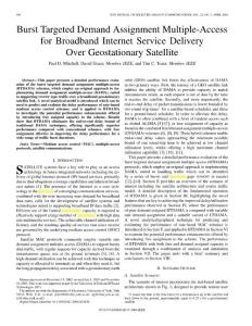 Burst targeted demand assignment multiple-access for broadband Internet service delivery over geostationary satellite