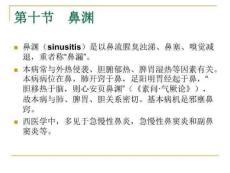 鼻渊、咽喉肿痛、牙痛