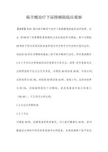 硫辛酸治疗下尿路梗阻临床观察