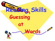 Reading skills Guessing 3-5
