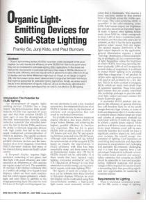 Theme Article - Organic Light-Emitting Devices for Solid-State Lighting