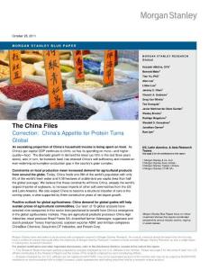 大摩中國農業(yè)策略研究報告（65頁）-2011-10