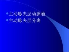 主动脉夹层动脉瘤主动脉夹层分离