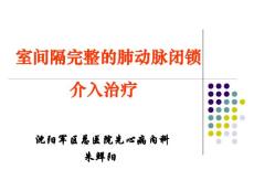 室间隔完整的肺动脉闭锁介入治疗