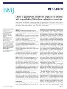 氨基葡萄糖硫酸软骨素Effects of glucosamine, chondroitin, or placebo