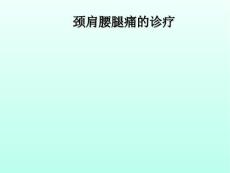 颈肩腰腿痛诊疗
