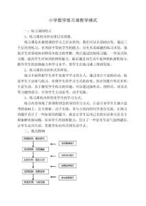 小學(xué)數(shù)學(xué)練習(xí)課教學(xué)模式