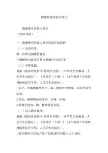 胸腰椎骨折临床路径