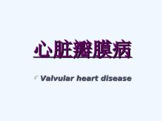 心脏瓣膜病教案