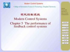 【自動控制原理】The performance of feedback control systems