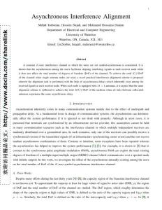 【16页精品】Asynchronous Interference Alignment