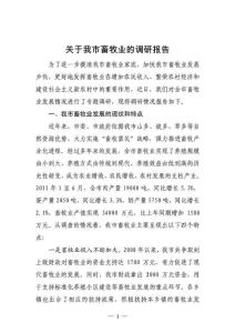 畜牧业调研报告(已发表).doc